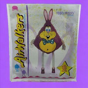 AirWalkers Balloon Buddies Easter Bunny Rabbit Hippity Hoppity Vtg Purple‎ Party